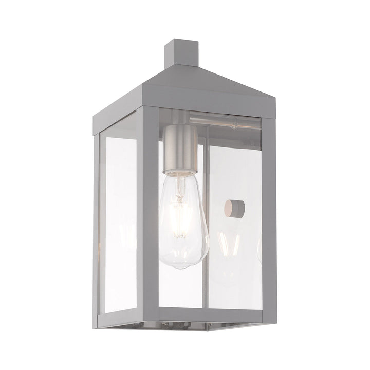 1 Light Nordic Gray Outdoor Wall Lantern Livex