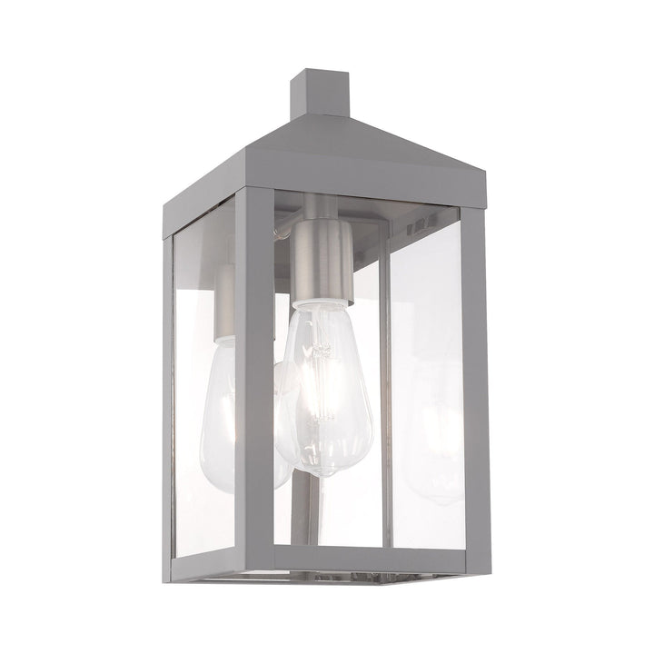 1 Light Nordic Gray Outdoor Wall Lantern Livex