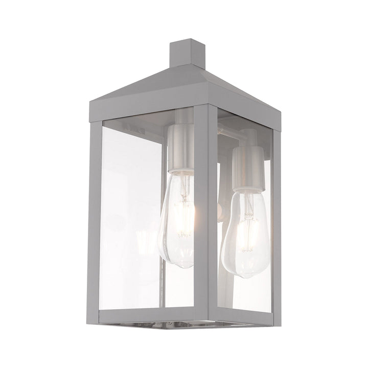 1 Light Nordic Gray Outdoor Wall Lantern Livex