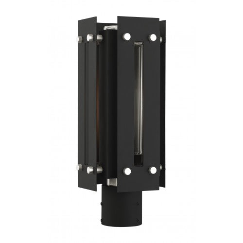 1 Light Black Outdoor Post Top Lantern Livex