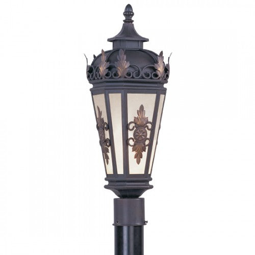 1 Light Bronze Outdoor Post Top Lantern Livex