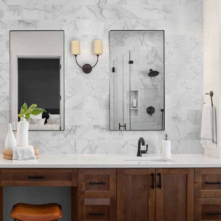 Crystorama Crystorama Libby Langdon Sylvan 2 Light Dark Bronze Sconce