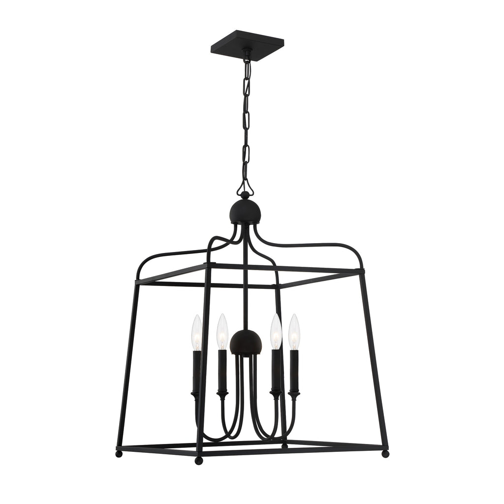 Crystorama Crystorama Libby Langdon Sylvan 4 Light Black Forged Chandelier