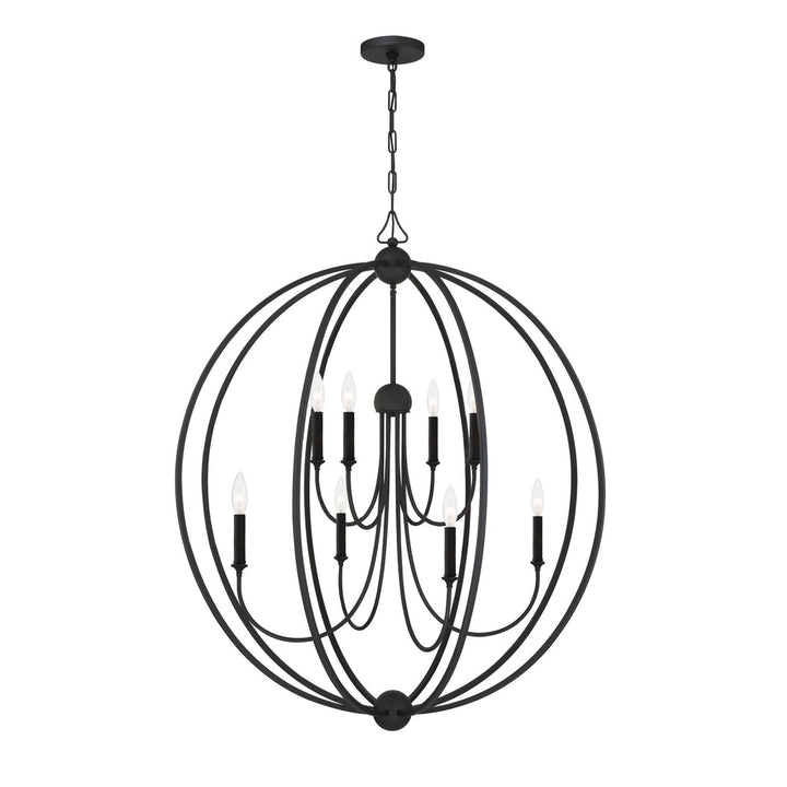 Crystorama Crystorama Libby Langdon Sylvan 8 Light Black Forged Chandelier