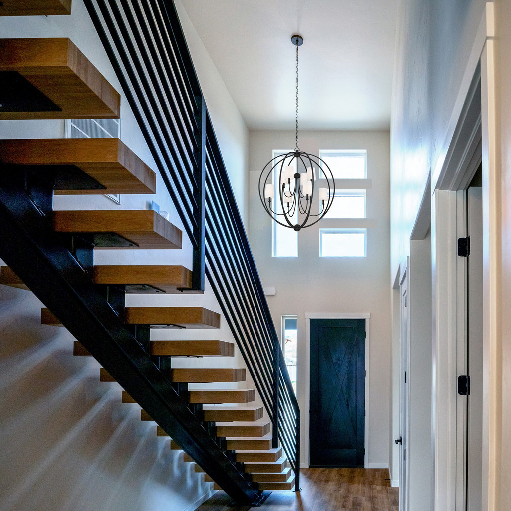 Crystorama Crystorama Libby Langdon Sylvan 8 Light Black Forged Chandelier