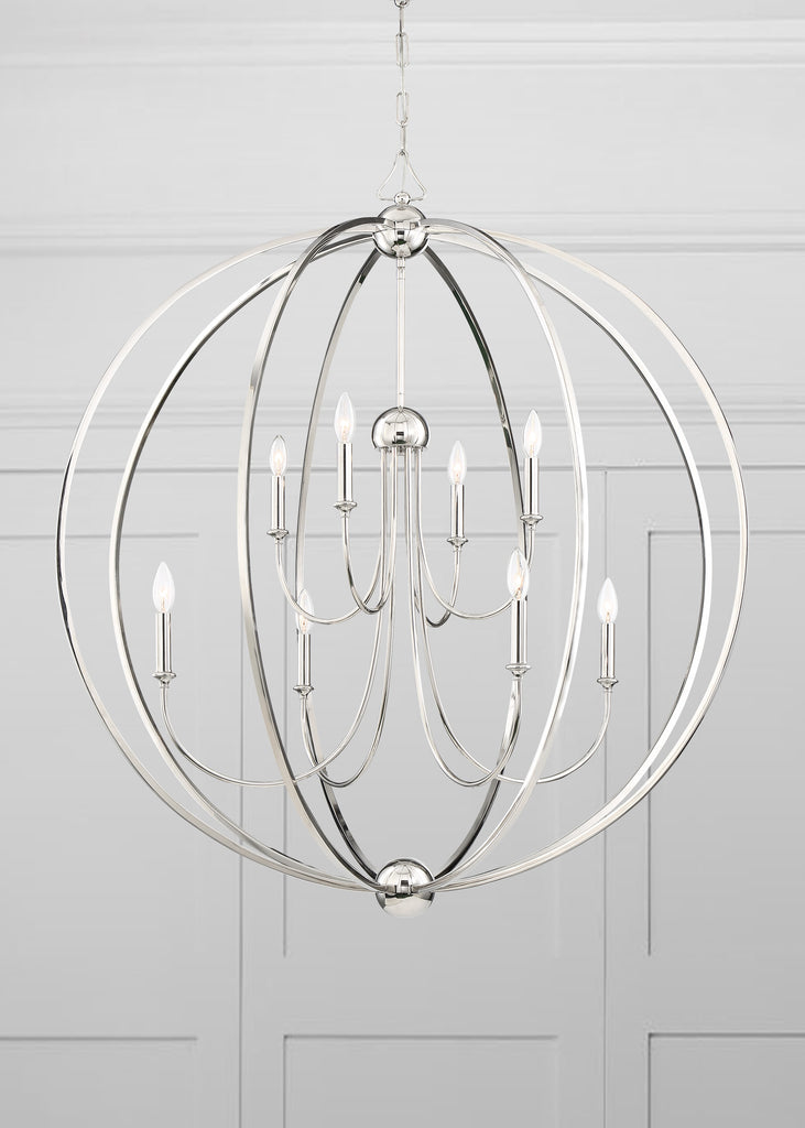 Crystorama Crystorama Libby Langdon Sylvan 8 Light Polished Nickel Chandelier