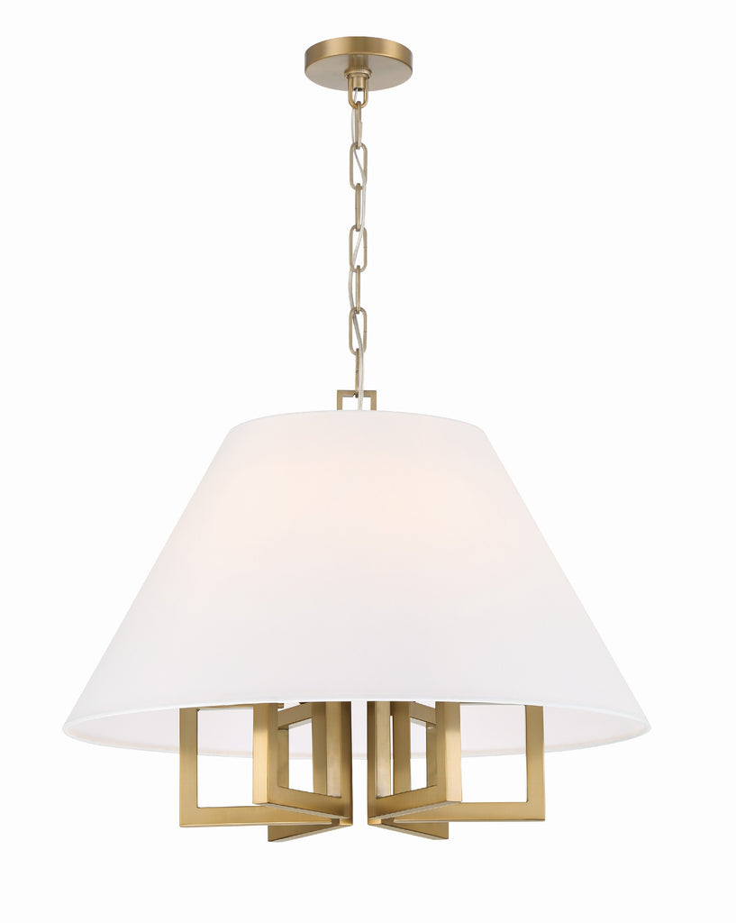 Crystorama Crystorama Libby Langdon Westwood 6 Light Vibrant Gold Chandelier