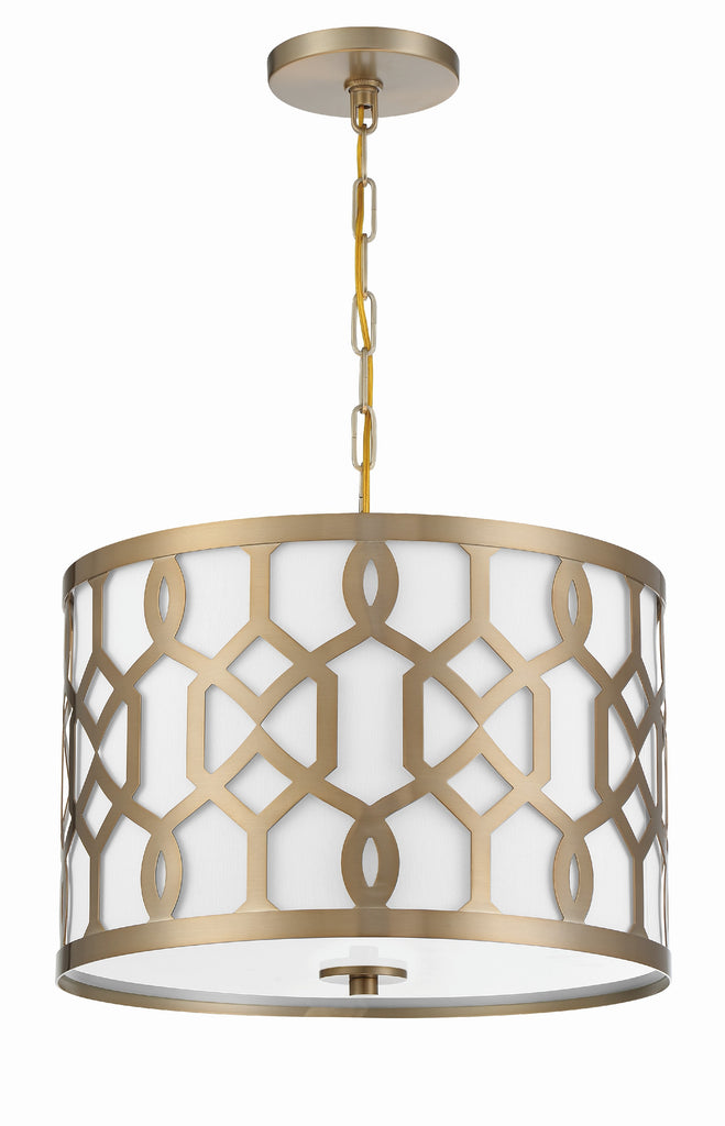 Crystorama Crystorama Libby Langdon Jennings 3 Light Aged Brass Chandelier