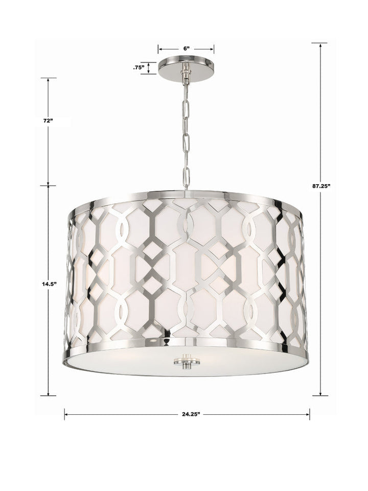 Crystorama Crystorama Libby Langdon Jennings 5 Light Polished Nickel Chandelier