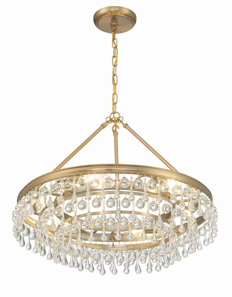 Crystorama Crystorama Calypso 6 Light Vibrant Gold Chandelier