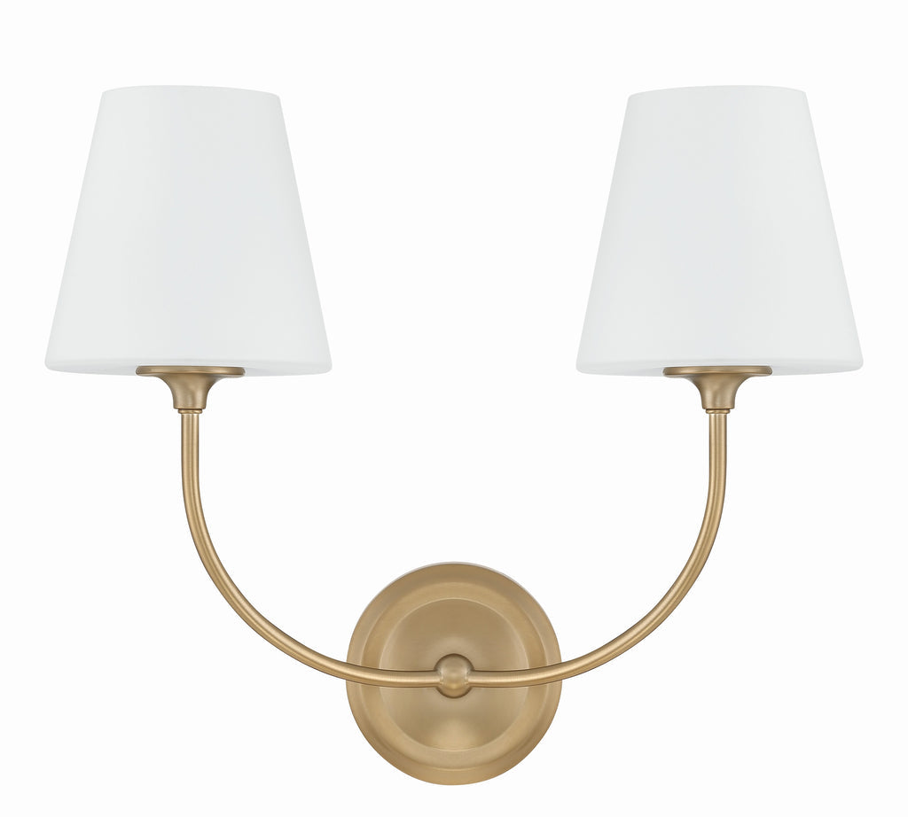 Crystorama Crystorama Libby Langdon Sylvan 2 Light Vibrant Gold Sconce