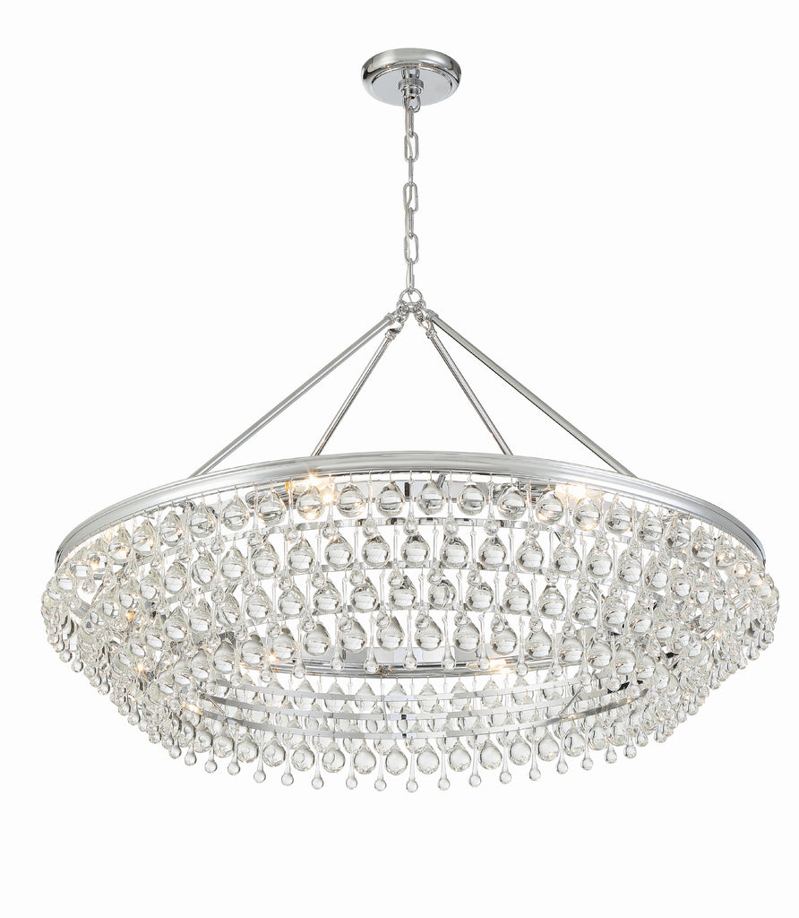 Crystorama Crystorama Calypso 8 Light Crystal Teardrop Polished Chrome Chandelier