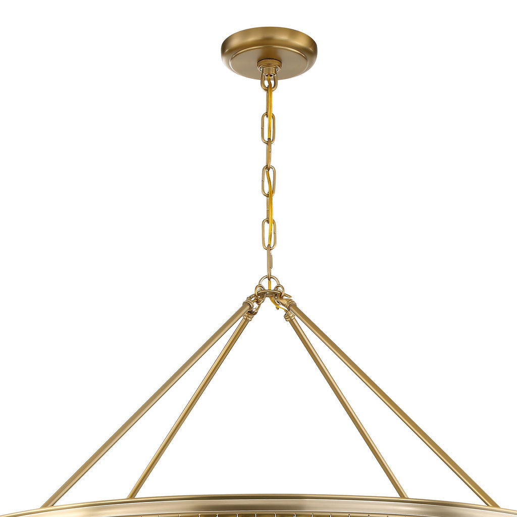 Crystorama Crystorama Calypso 8 Light Crystal Teardrop Vibrant Gold Chandelier