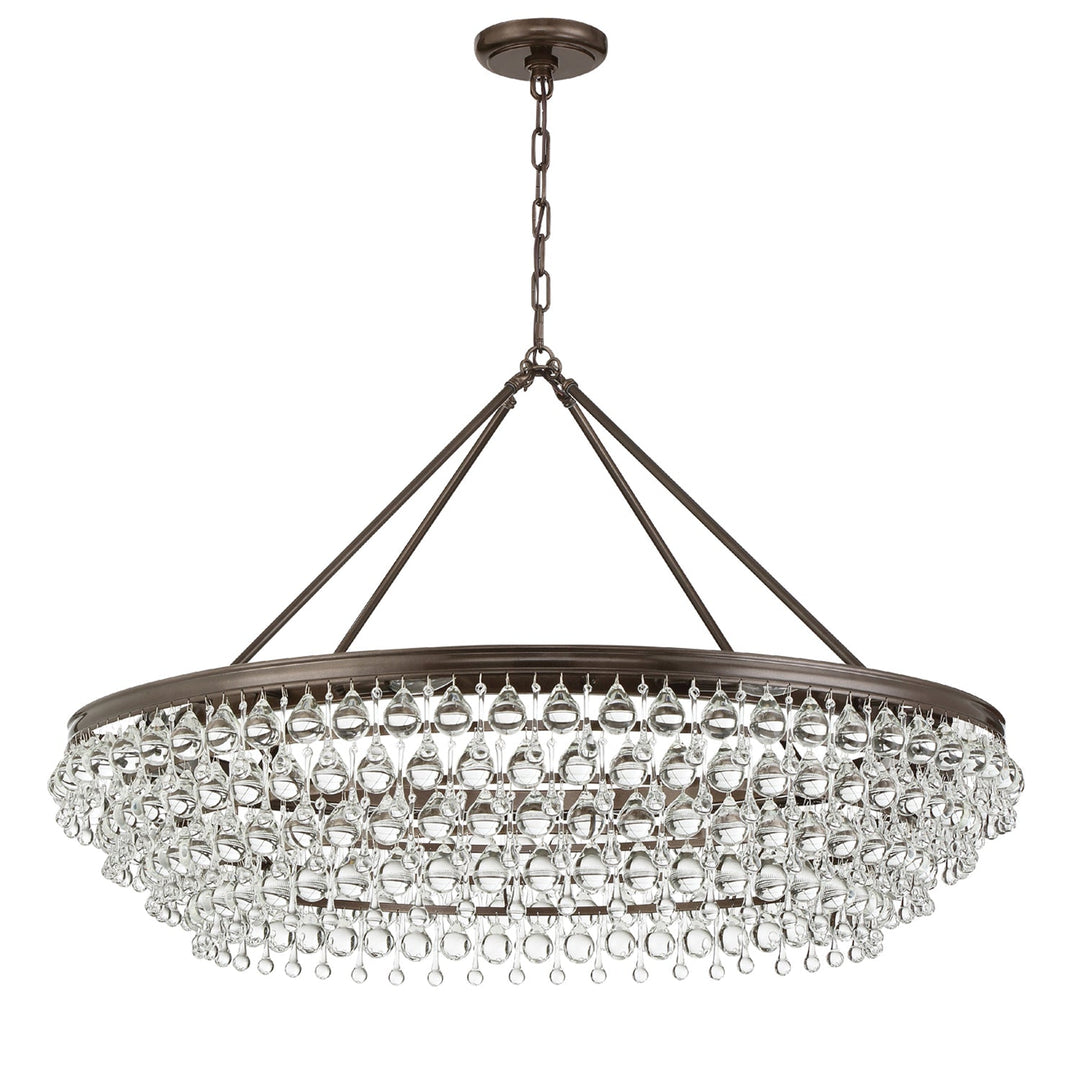 Crystorama Crystorama Calypso 8 Light Crystal Teardrop Vibrant Bronze Chandelier