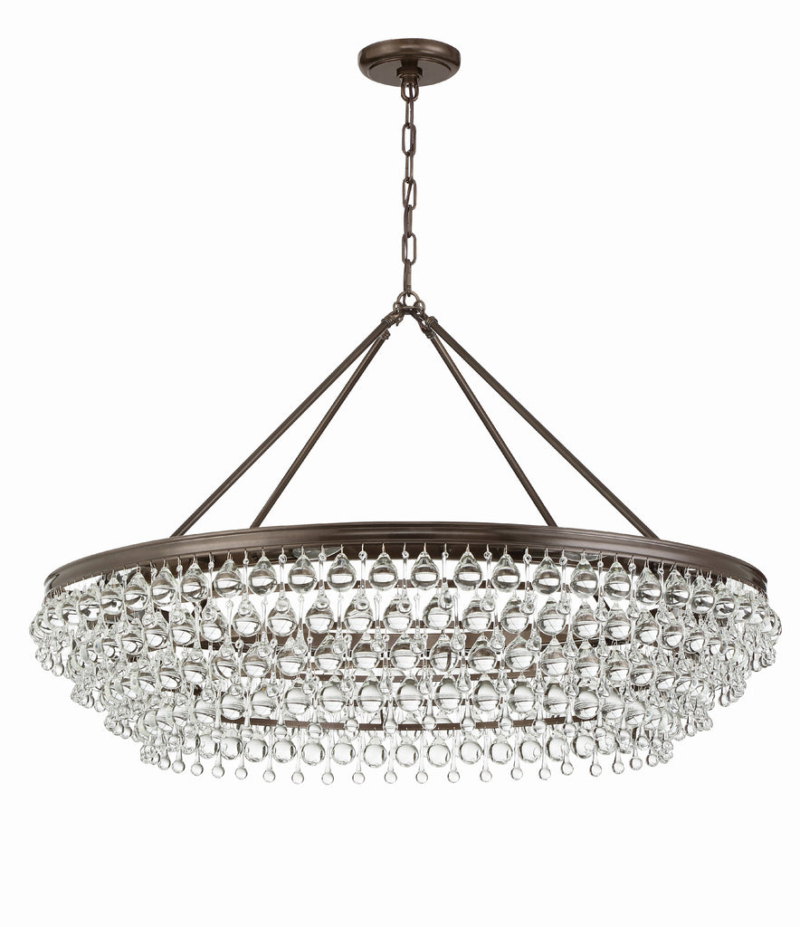 Crystorama Crystorama Calypso 8 Light Crystal Teardrop Vibrant Bronze Chandelier