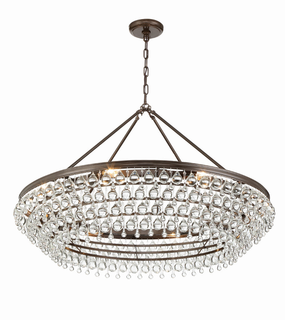 Crystorama Crystorama Calypso 8 Light Crystal Teardrop Vibrant Bronze Chandelier