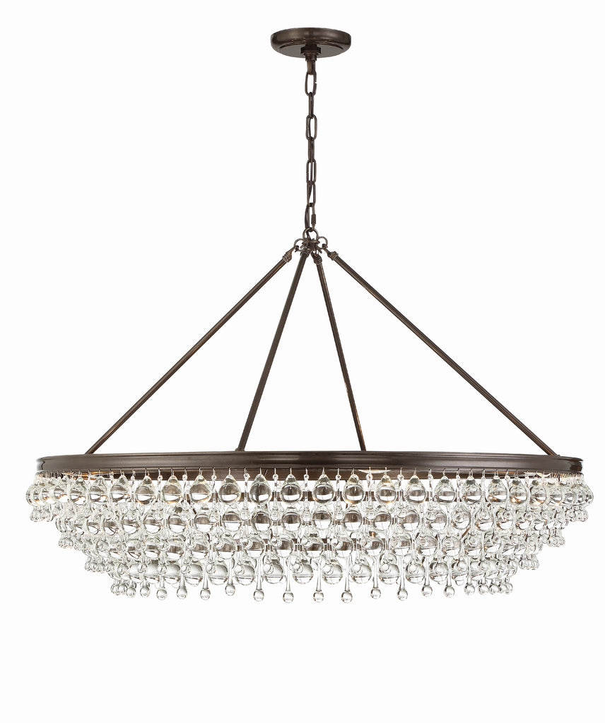 Crystorama Crystorama Calypso 8 Light Crystal Teardrop Vibrant Bronze Chandelier