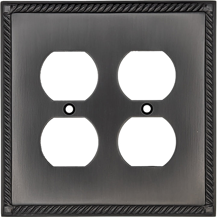 English Georgian Roped Wall Plate (Black Bronze) COPPER MOUNTAIN HARDWARE