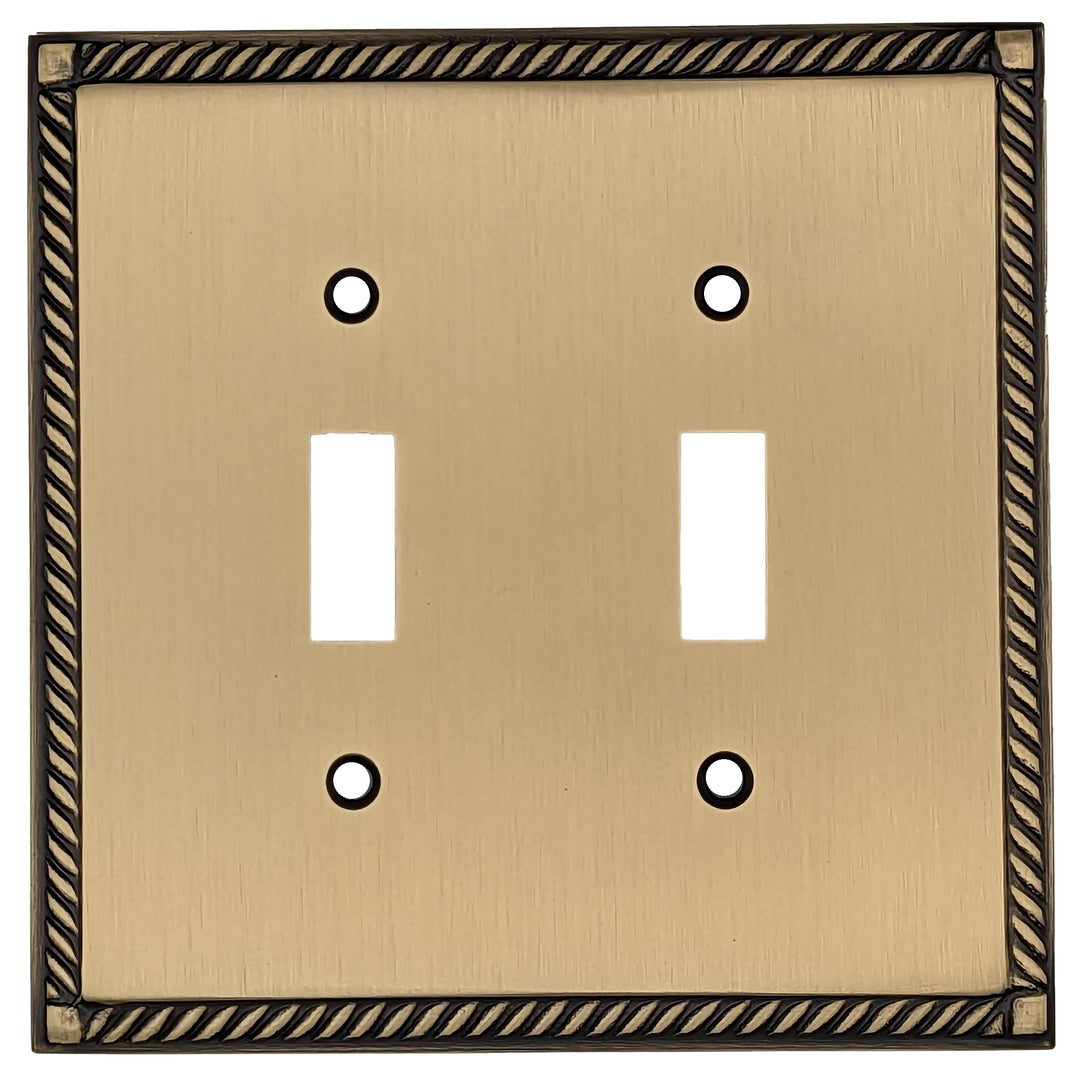 English Georgian Roped Wall Plate (Antique Brass) COPPER MOUNTAIN HARDWARE