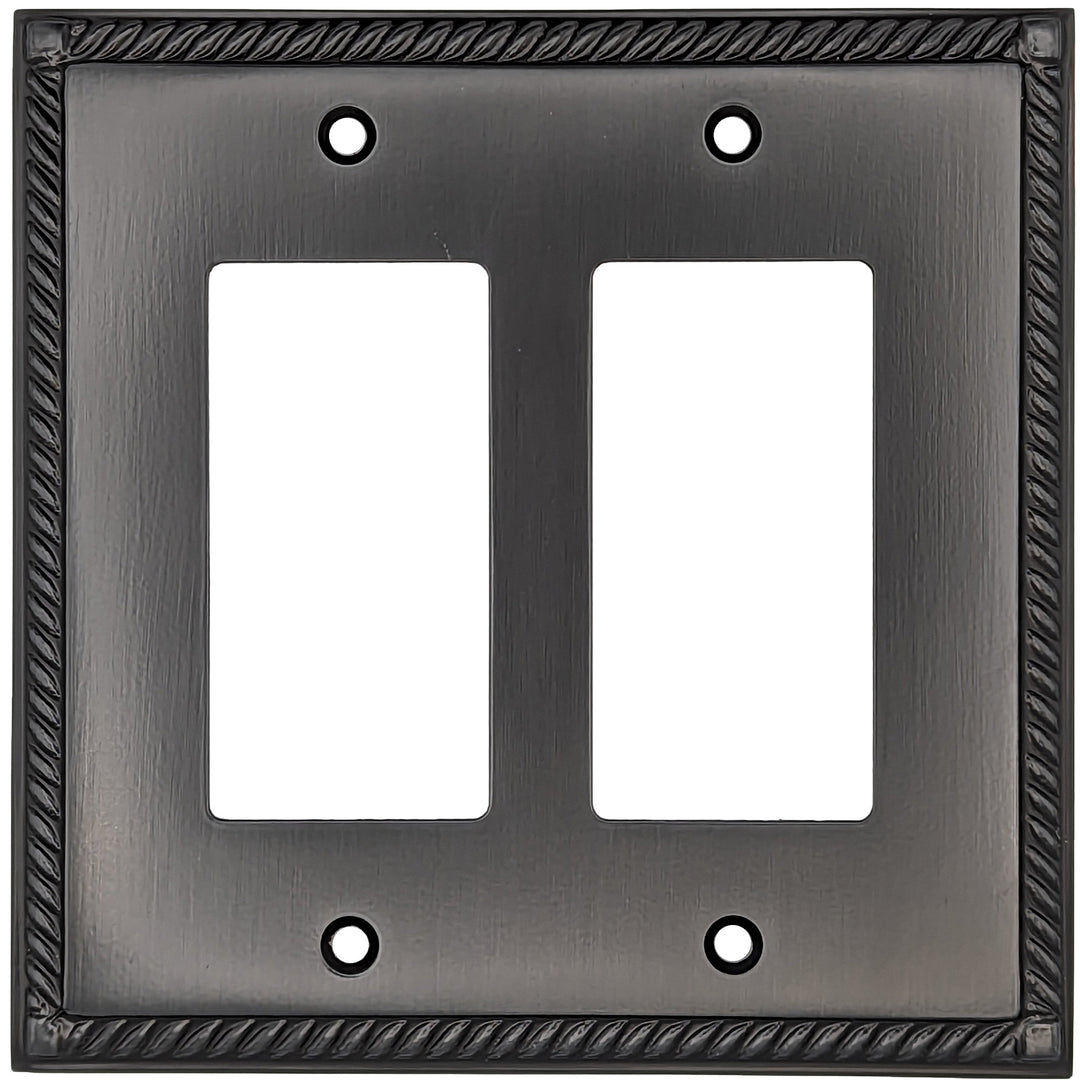 English Georgian Roped Wall Plate (Black Bronze) COPPER MOUNTAIN HARDWARE