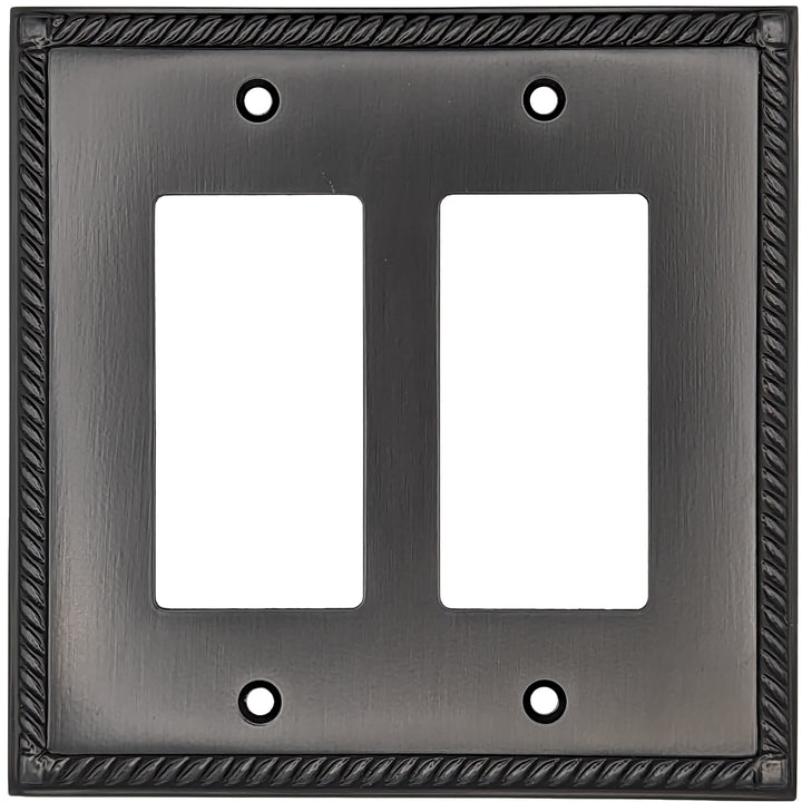 English Georgian Roped Wall Plate (Black Bronze) COPPER MOUNTAIN HARDWARE