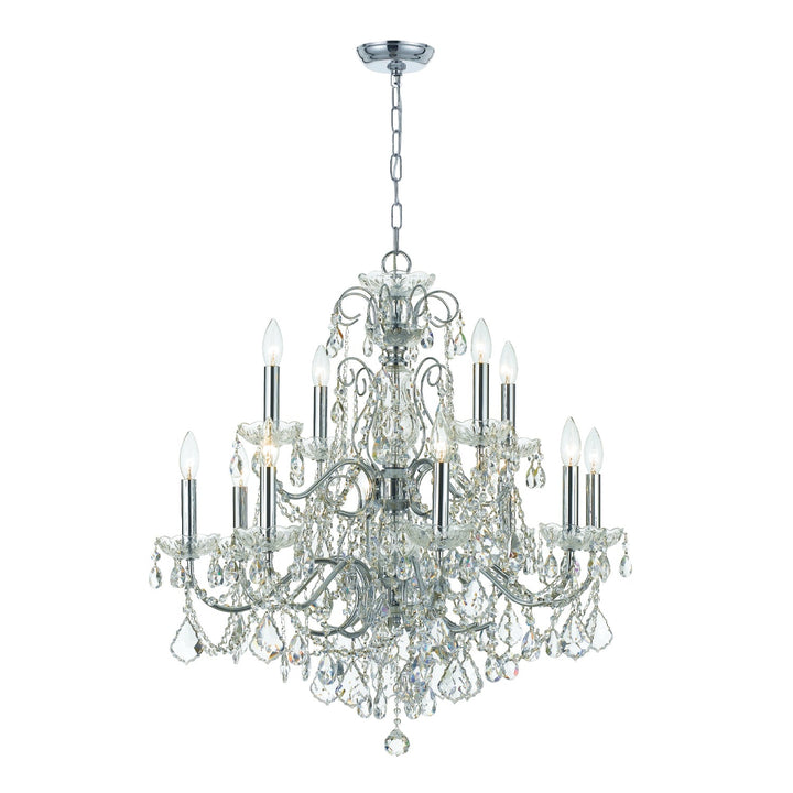Crystorama Crystorama Imperial 12 Light Swarovski Strass Crystal Polished Chrome Chandelier