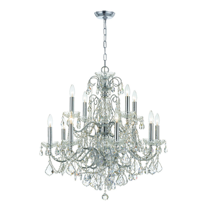 Crystorama Crystorama Imperial 12 Light Swarovski Strass Crystal Polished Chrome Chandelier