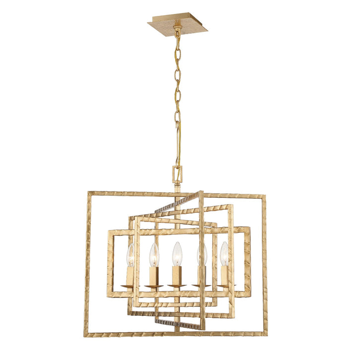 Crystorama Crystorama Capri 5 Light Antique Gold Chandelier