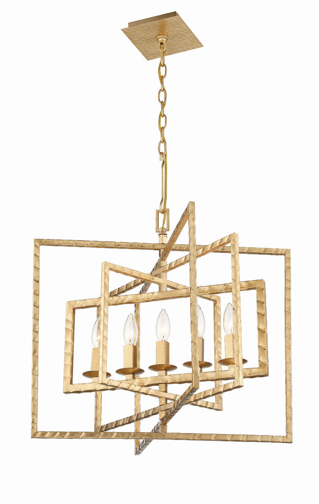 Crystorama Crystorama Capri 5 Light Antique Gold Chandelier