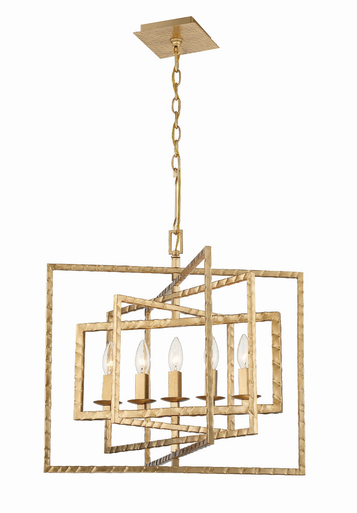 Crystorama Crystorama Capri 5 Light Antique Gold Chandelier