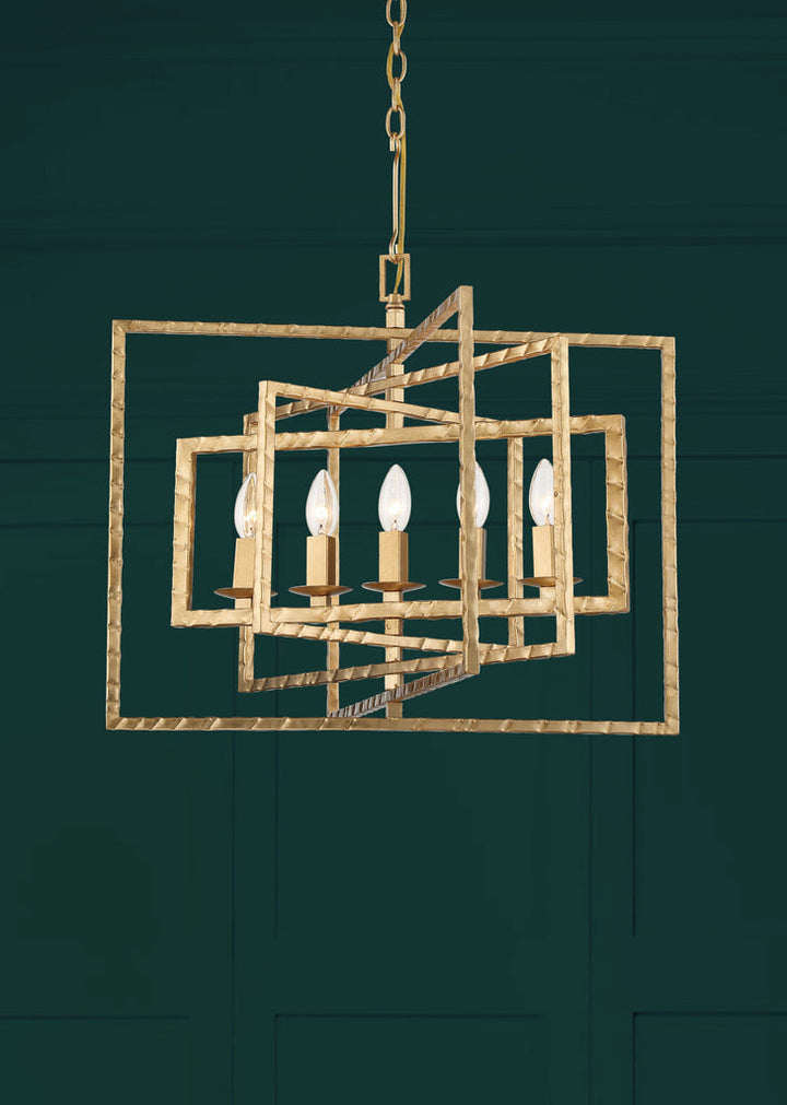 Crystorama Crystorama Capri 5 Light Antique Gold Chandelier