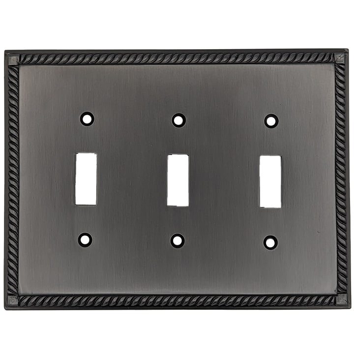 English Georgian Roped Wall Plate (Black Bronze) COPPER MOUNTAIN HARDWARE
