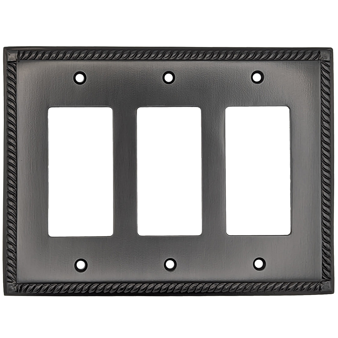 English Georgian Roped Wall Plate (Black Bronze) COPPER MOUNTAIN HARDWARE