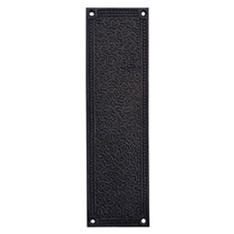 12 Inch Solid Brass Rice Pattern Push Plate (Several Finishes Available) COPPER MOUNTAIN HARDWARE