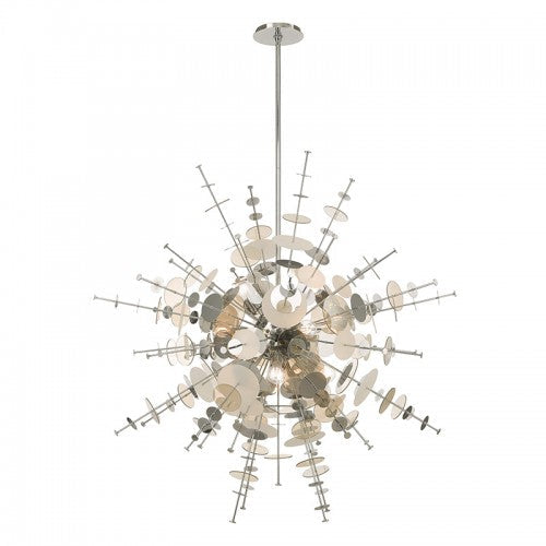 12 Light Polished Chrome Grand Foyer Pendant Chandelier Livex