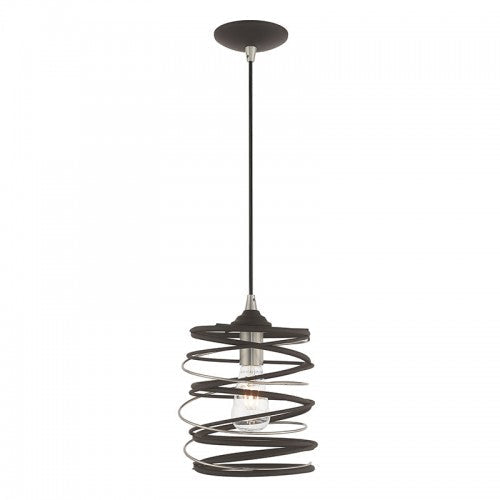 1 Light Bronze Single Pendant Pendant Livex