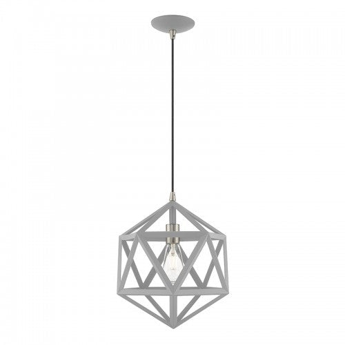 1 Light Nordic Gray Single Pendant Pendant Livex