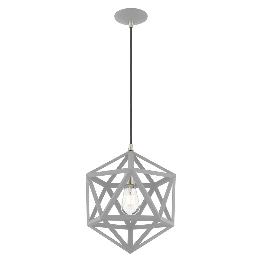 1 Light Nordic Gray Single Pendant Pendant Livex