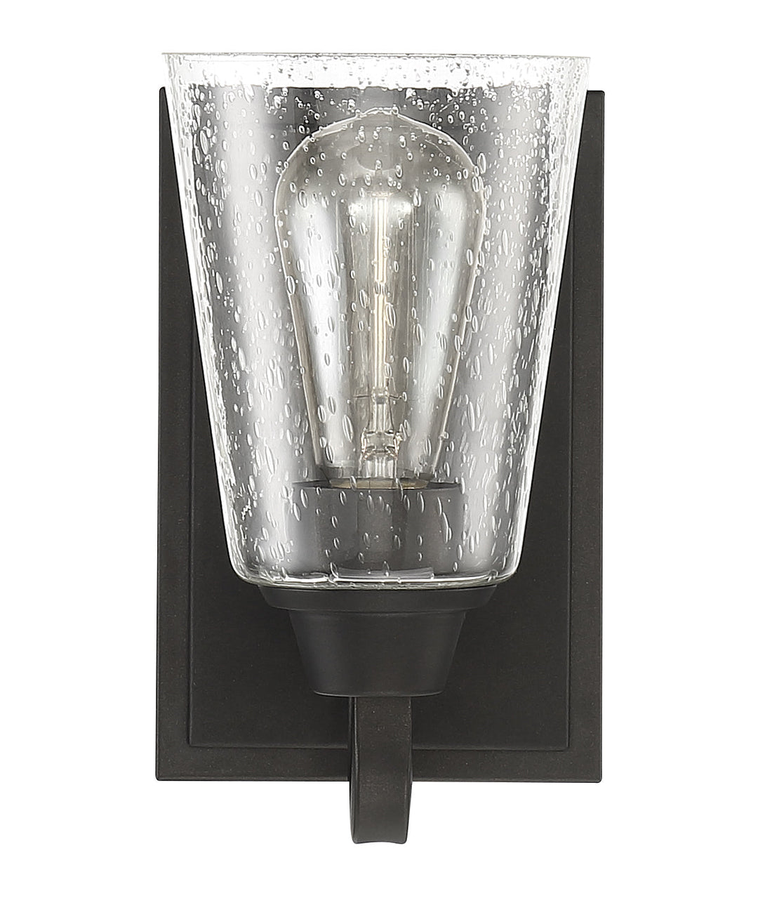 ##Antique Hardware## Grace 1 Light Wall Sconce in Espresso (Clear Seeded Glass)