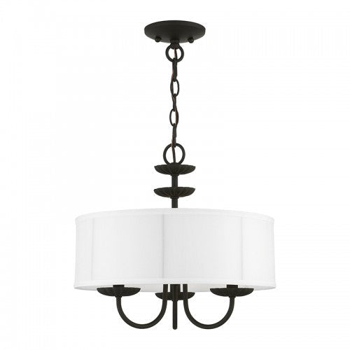 3 Light Black Pendant Chandelier Livex