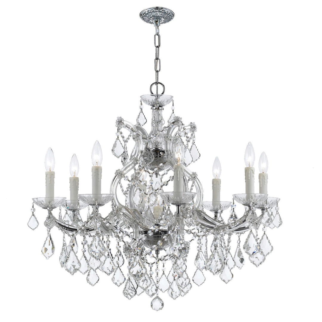 Crystorama Crystorama Maria Theresa 9 Light Swarovski Strass Crystal Polished Chrome Chandelier