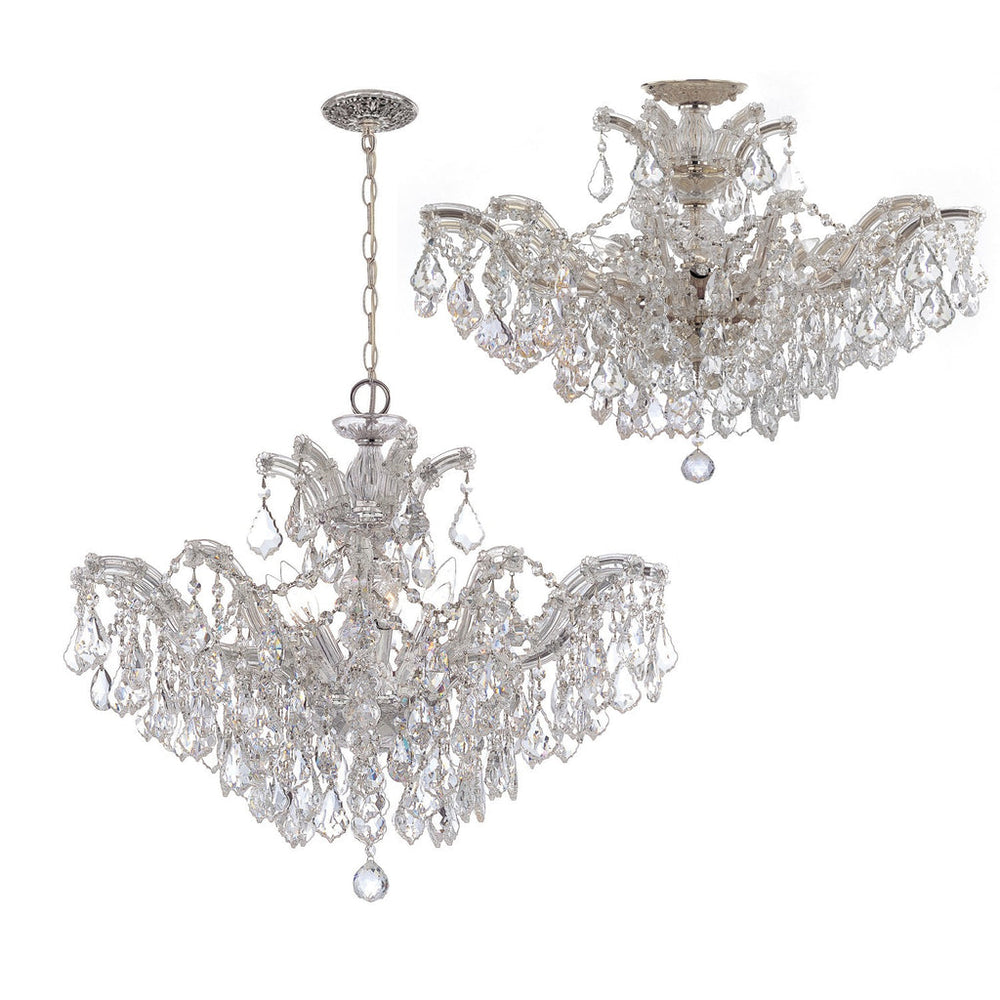 Crystorama Crystorama Maria Theresa 6 Light Hand Cut Crystal Polished Chrome Chandelier