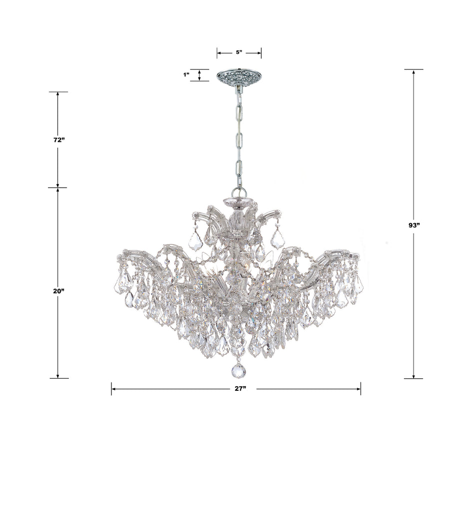 Crystorama Crystorama Maria Theresa 6 Light Hand Cut Crystal Polished Chrome Chandelier