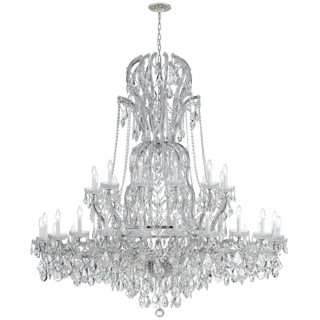 Crystorama Crystorama Maria Theresa 37 Light Hand Cut Crystal Polished Chrome Chandelier