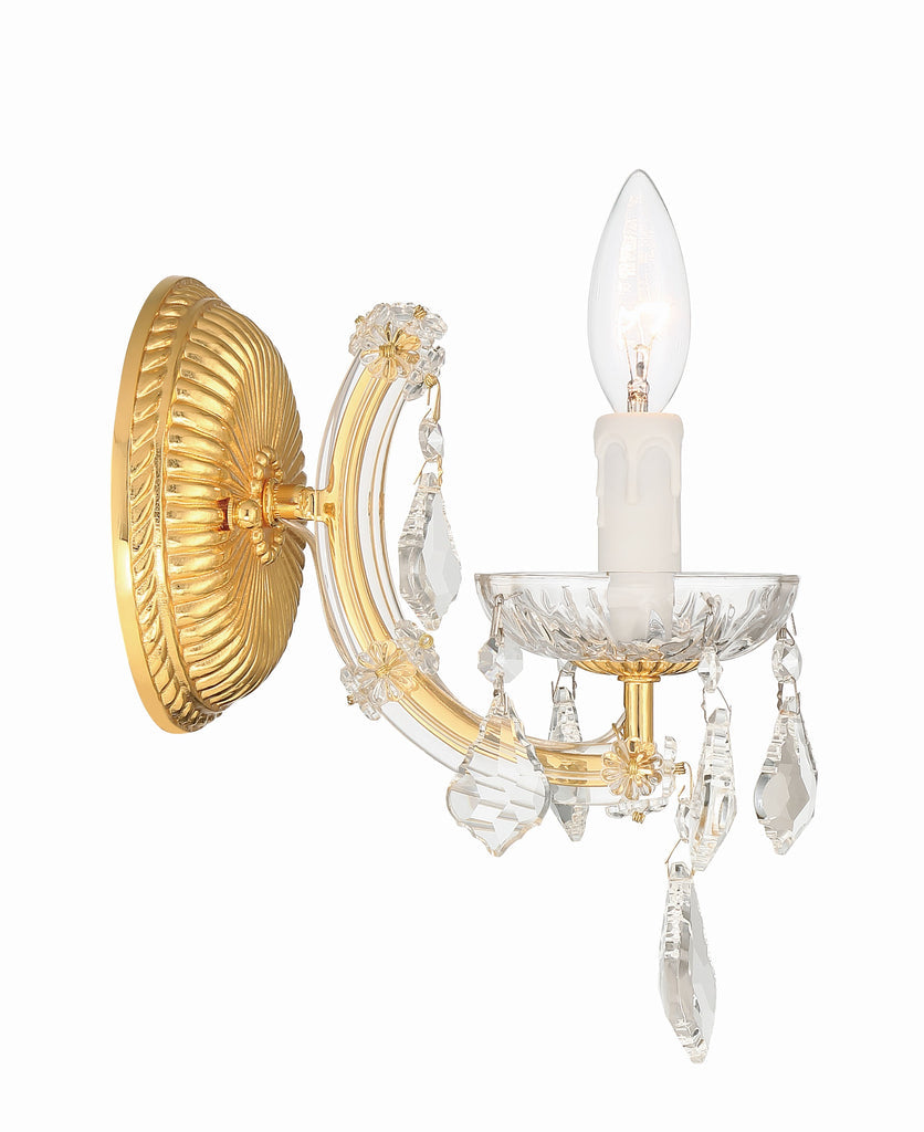 Crystorama Crystorama Maria Theresa 1 Light Hand Cut Crystal Gold Sconce