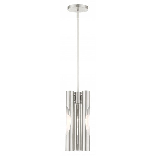 3 Light Brushed Nickel Pendant Chandelier Livex