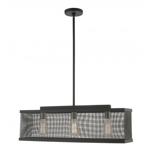 3 Light Black Chandelier Livex