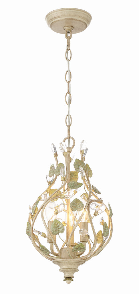 Crystorama Crystorama Josie 3 Light Champagne Green Tea Mini Chandelier