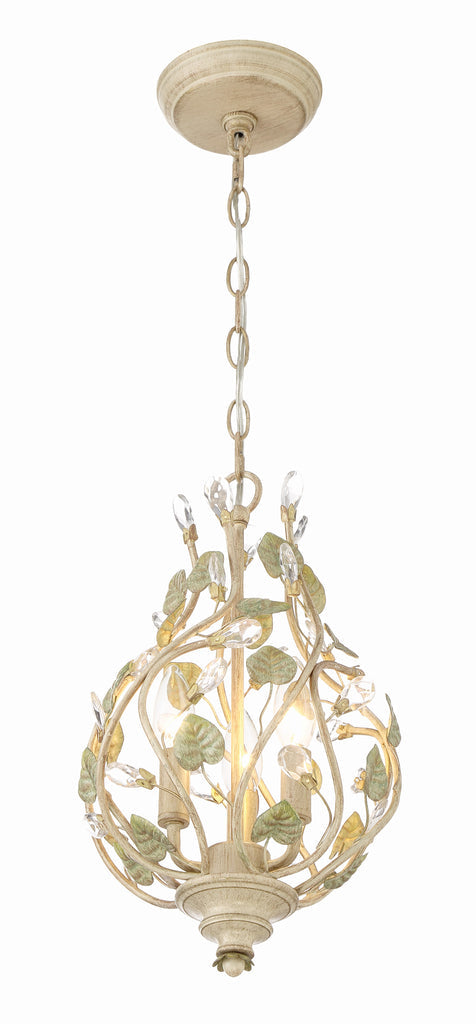 Crystorama Crystorama Josie 3 Light Champagne Green Tea Mini Chandelier