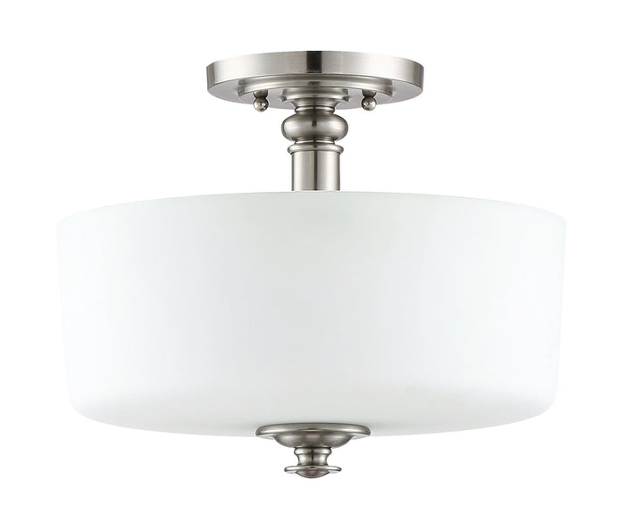 ##Antique Hardware## Dardyn 3 Light Convertible Semi Flush in Brushed Polished Nickel